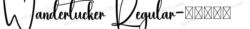 Wandertucker Regular字体转换